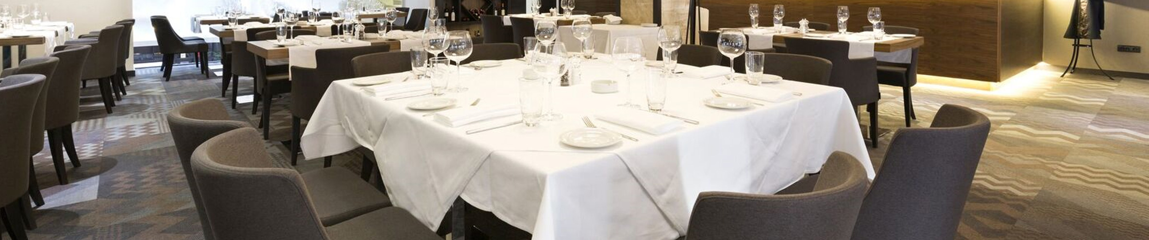 A Cafeteria with Tables and Chairs